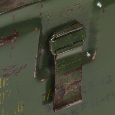 vidaXL Armeijatyylinen säilytysarkku 68x24x66 cm rauta