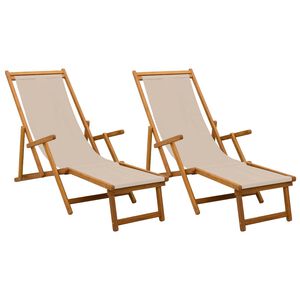 vidaXL Taittuva aurinkotuoli 2 pcs 3 Sijainti Tihe&auml; Eukalyptuspuu