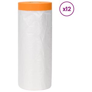 vidaXL P&ouml;lysuojus liimateipill&auml; 12 kpl L&auml;pin&auml;kyv&auml; 210 x 2000 cm HDPE