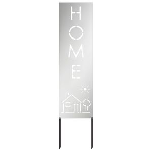 vidaXL Puutarhan yksityisyyden verho Viivakuvio Hopea 32 x 140 cm