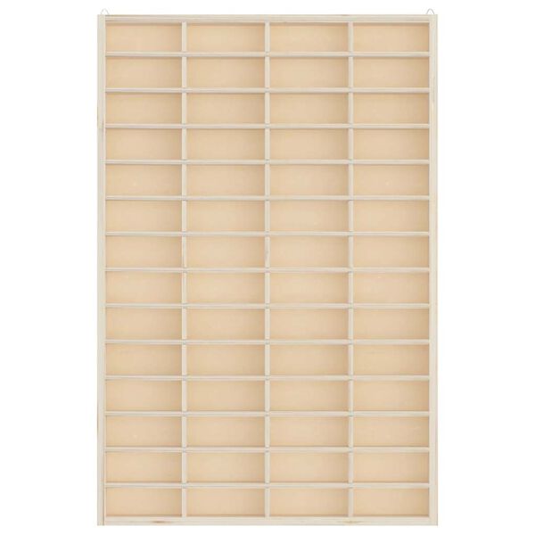vidaXL Puinen ker&auml;ilij&auml;n vitriini 56 lokerolla 40x4,5x60cm