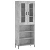 vidaXL Kaappi betoninharmaa 69,5x34x180 cm tekninen puu