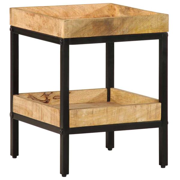 vidaXL Sivup&ouml;yt&auml; hyllyll&auml; Ruskea 35 x 35 x 45 cm Kiinte&auml; mango puu