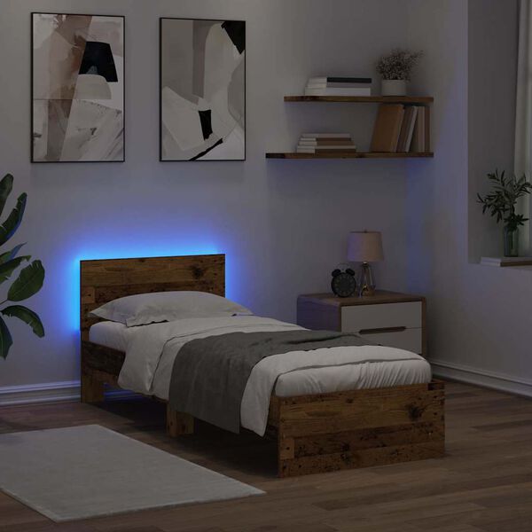 vidaXL S&auml;ngyn runko p&auml;&auml;tyll&auml; Vanha Puu 2FT6 Small Single Tekninen puu