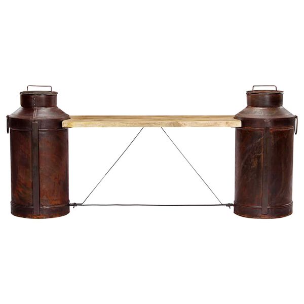 vidaXL Maitopullopenkki 150x33x64cm t&auml;ysi mangopuu