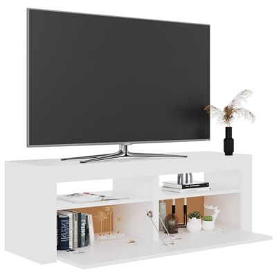 vidaXL TV-taso LED-valoilla valkoinen 120x35x40 cm