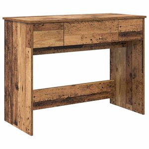 vidaXL Kosmetiikkap&ouml;yt&auml; laatikon kanssa Vanha puu 100 x 45 x 76 cm