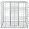 vidaXL Gabion Kohotettu Peti Hopea 60 x 60 x 55 cm Galvanoitu ter&auml;s
