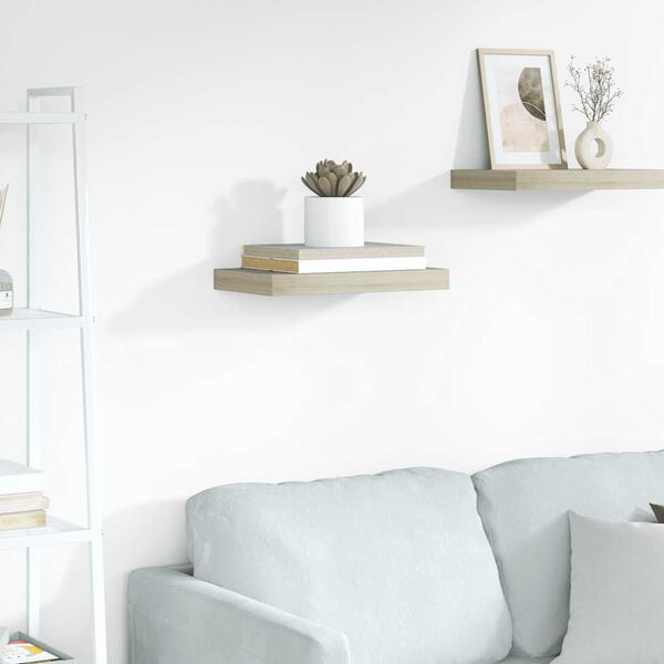 vidaXL Kelluva sein&auml;hylly tammi 40x23x3,8 cm MDF