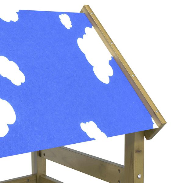 vidaXL Leikkitorni Ruskea Kyll&auml;stetty massiivinen puu