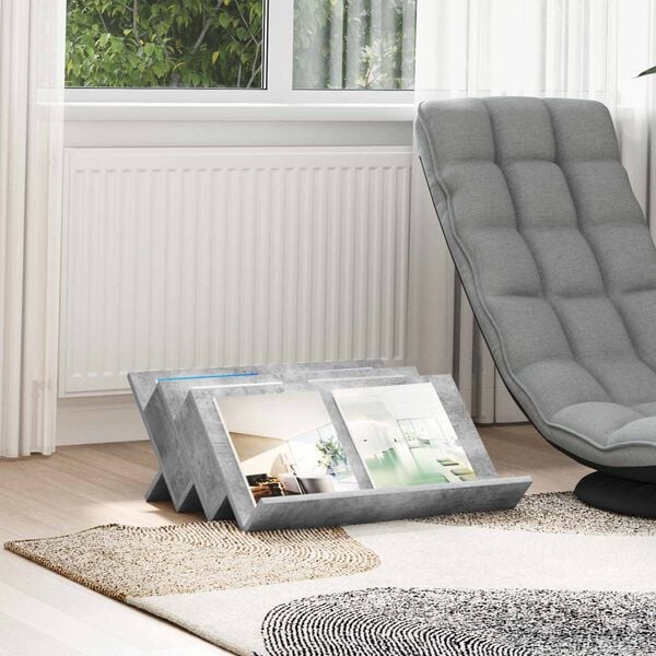 vidaXL Lehtiteline Betonin harmaa 65 x 53 x 28,5 cm Tekninen puu