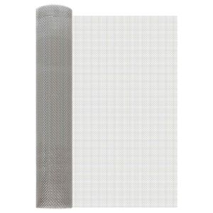 vidaXL Verkkoruudun 60 x 500 cm 6 Mesh Ruostumaton ter&auml;s 201 Hopea