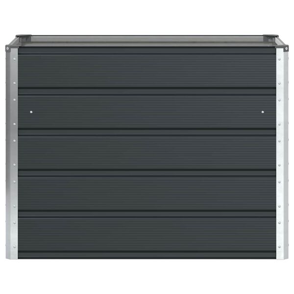 vidaXL Kukkalaatikko Antrasiitti 480 x 50 x 45 cm Galvanoitu ter&auml;s