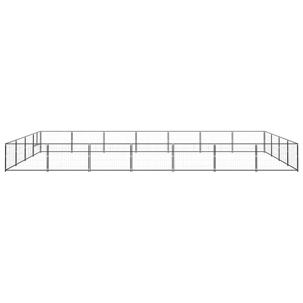 vidaXL Koiranh&auml;kki musta 28 m&sup2; ter&auml;s