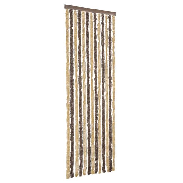 vidaXL Hy&ouml;nteisverho tummanruskea ja beige 56x200 cm chenille