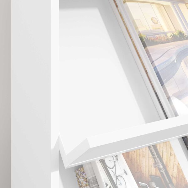 vidaXL Lehtiteline hyllyll&auml; Valkoinen 70 x 41 x 156 cm Tekninen puu