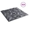 vidaXL Sein&auml;paneelit 24 pcs Ametistiharmaa 50 x 50 cm XPS Vaahdon