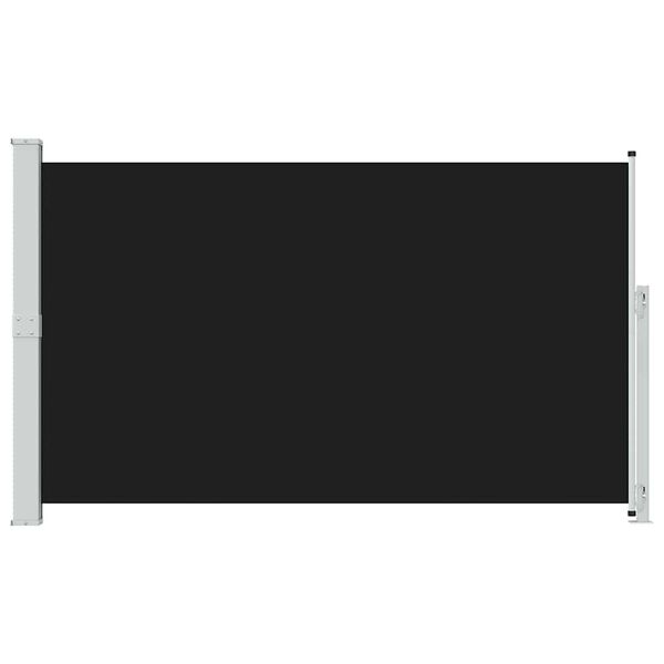 vidaXL Sis&auml;&auml;nvedett&auml;v&auml; terassin sivumarkiisi 180x300 cm musta