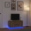 vidaXL TV-kaappi LED-valoilla k&auml;sity&ouml;l&auml;inen tammi 100x41x50 cm