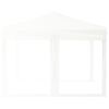 vidaXL Kokoontaittuva juhlateltta sivuseinillä valkoinen 3x3 m