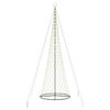 vidaXL LED-joulupuu L&auml;mpim&auml;n Valkoinen 500 cm Metalli