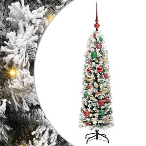 vidaXL Tekojoulukuusi jalustalla Vihre&auml; 120 cm PVC, ter&auml;s ja muovi