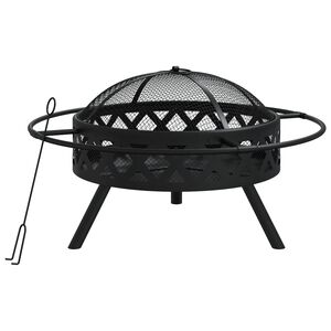 vidaXL Tulimalja ja hiilihanko 70 cm XXL ter&auml;s