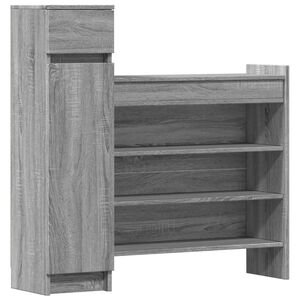 vidaXL Kenk&auml;kaappi harmaa Sonoma 100,5x28x100 cm tekninen puu