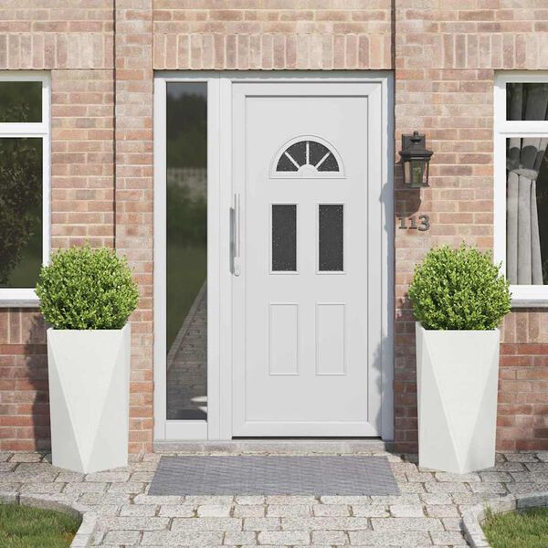 vidaXL Kukkalaatikko 2 pcs Valkoinen 40 x 40 x 75 cm Ter&auml;s