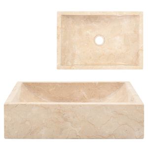 vidaXL Pesuallas 45x30x12 cm marmori korkeakiilto kerma