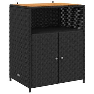 vidaXL Kaappi hyllyll&auml; Musta 70 x 50 x 87 cm Polyesteri ja Roly Rattat