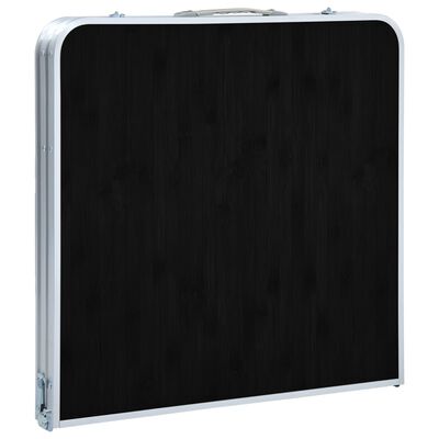 vidaXL Kokoontaitettava retkipöytä harmaa alumiini 120x60 cm