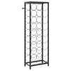 vidaXL Viinipulloteline 27 pullolle musta 34x18x100 cm takorauta
