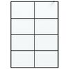 vidaXL Walk-in suihkusein&auml;ke musta 140x195 cm huurrettu ESG-lasi