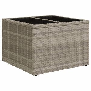 vidaXL Puutarhap&ouml;yt&auml; lasip&ouml;yt&auml;levy v.harmaa 55x55x37 cm polyrottinki