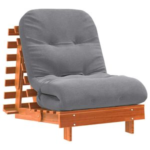 vidaXL Futon vuodesohva patjalla vahanruskea 70x206x11 cm t&auml;ysi m&auml;nty