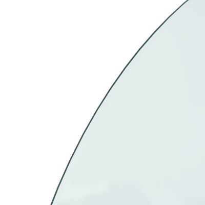 vidaXL Takan lasilevy puolipyöreä 1000x500 mm