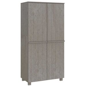 vidaXL Vaatekaappi HAMAR vaaleanharmaa 89x50x180 cm t&auml;ysi m&auml;nty