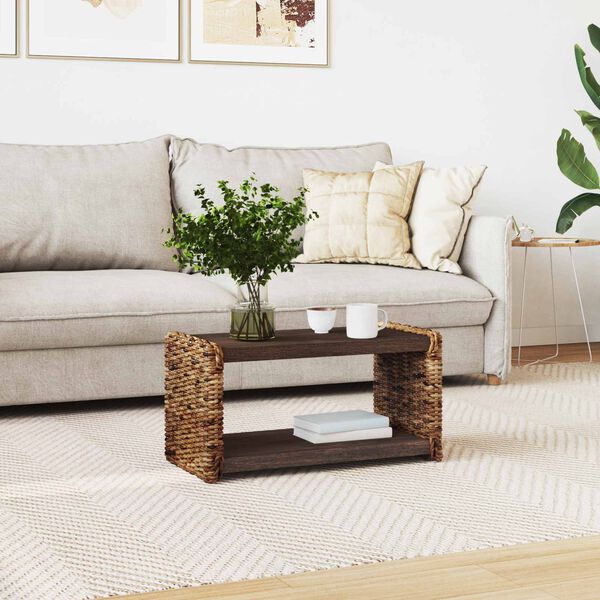 vidaXL Sivupöytä Luonnollinen 44.5 x 45 x 45 cm Kiinteää mahonkipuuta