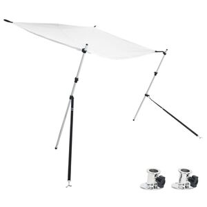 vidaXL T-kate varjostimen jatkesarja valkoinen 170x170x(113-182,5) cm