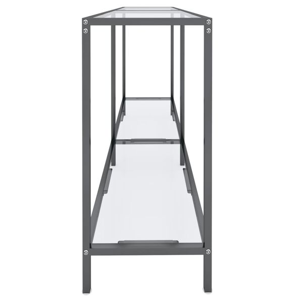 vidaXL Konsolip&ouml;yt&auml; l&auml;pin&auml;kyv&auml; 140x35x75,5 cm karkaistu lasi