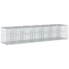 vidaXL Gabion Kohotettu Peti 2 kpl 260 x 60 x 55 cm Galvanoitu ter&auml;s
