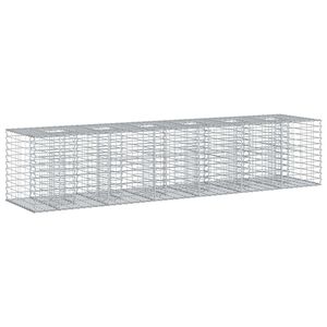 vidaXL Gabion Kohotettu Peti 2 kpl 260 x 60 x 55 cm Galvanoitu ter&auml;s