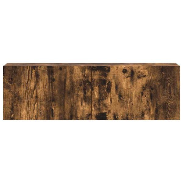 vidaXL 3-osainen TV-kaappisarja savutammi tekninen puu