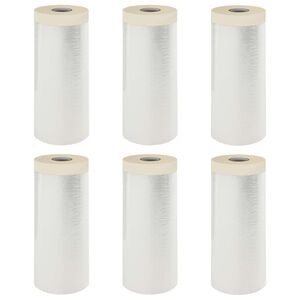 vidaXL P&ouml;lylakana liimalla 6 kpl L&auml;pin&auml;kyv&auml; 110 x 3300 cm HDPE