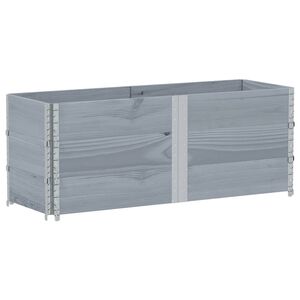 vidaXL Kukkalaatikko harmaa 150x50 cm t&auml;ysi m&auml;nty