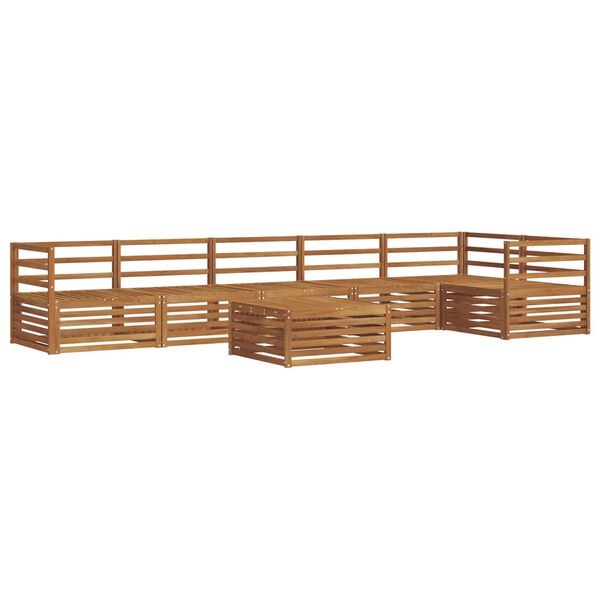 vidaXL Ulkosohvakokoelma 7 pcs Luonnollinen Tihe&auml; akasiapuu