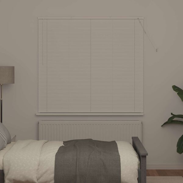 vidaXL Venezia-verho Valkoinen 150 x 140 cm Polyvinyylikloridi