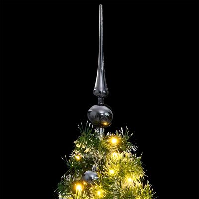 vidaXL Tekojoulukuusi saranoilla 150 LED-valoa ja joulupalloa 120 cm