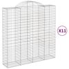 vidaXL Kaarevat kivikorit 11 kpl 200x50x200/220 cm galvanoitu rauta